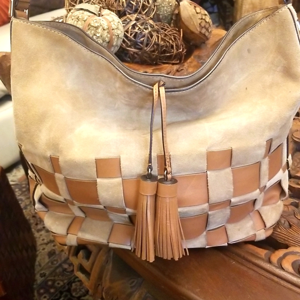 Michael Kors suede hobo bag
